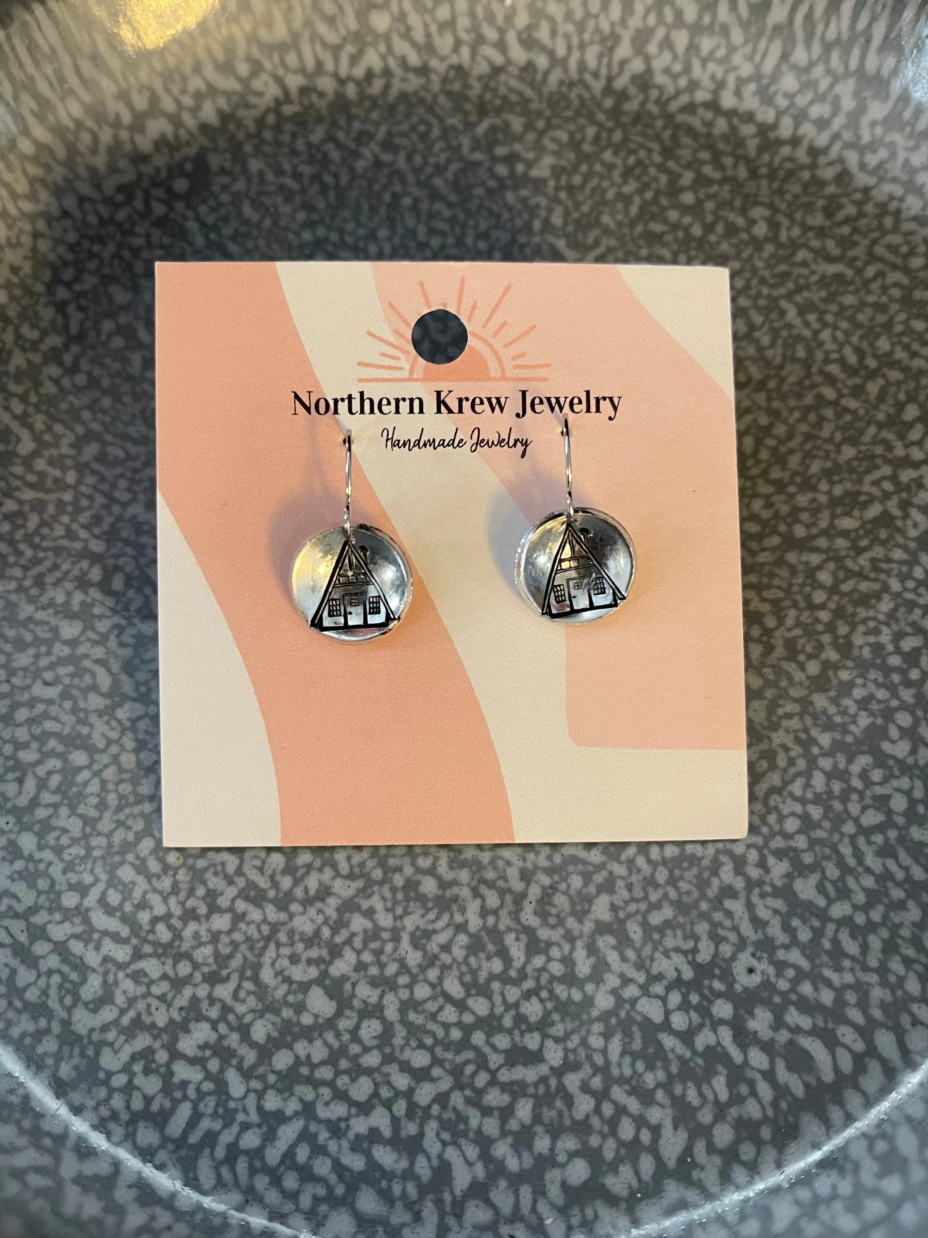 Stamped Hatcher Cabin Earrings