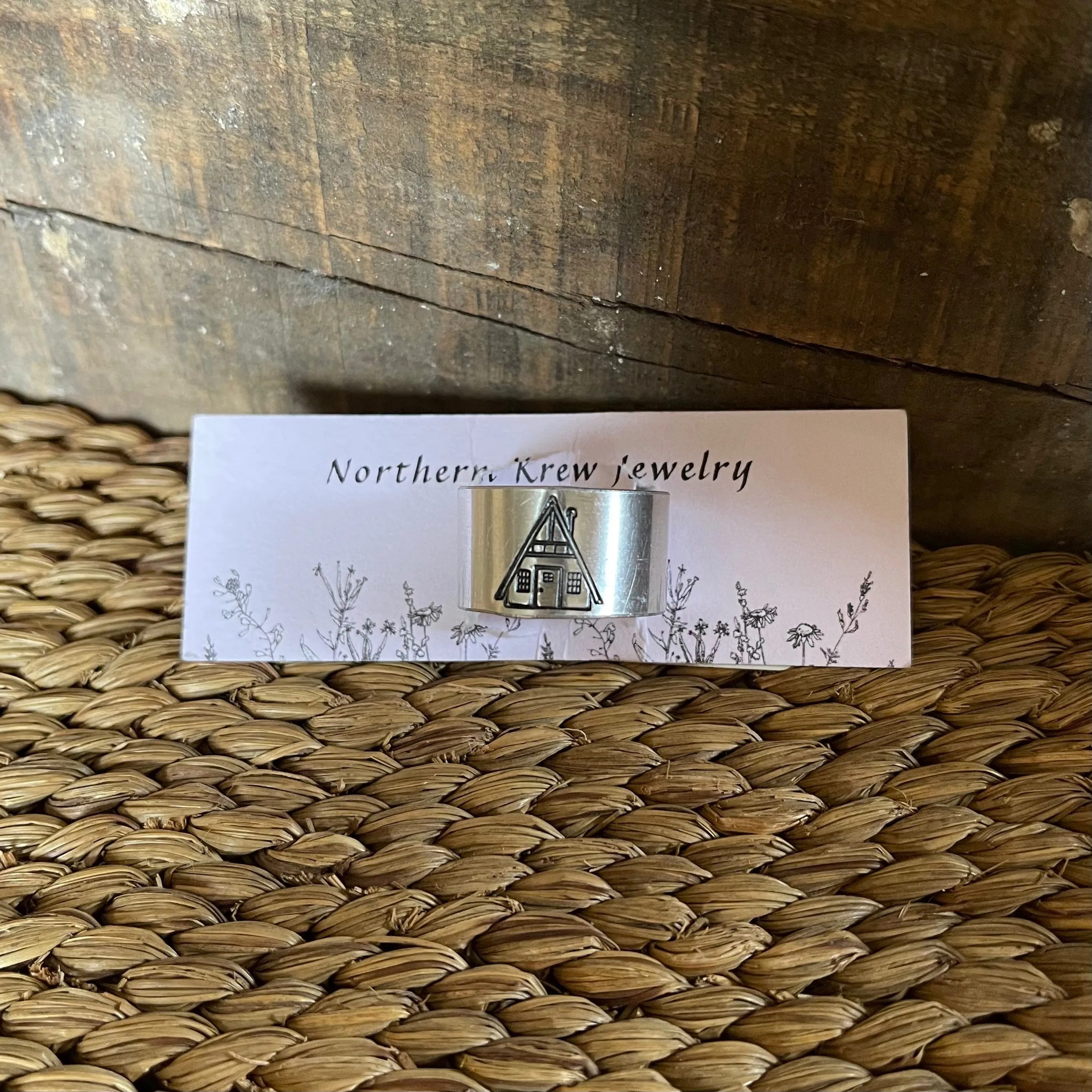 Stamped Wide Band Rings