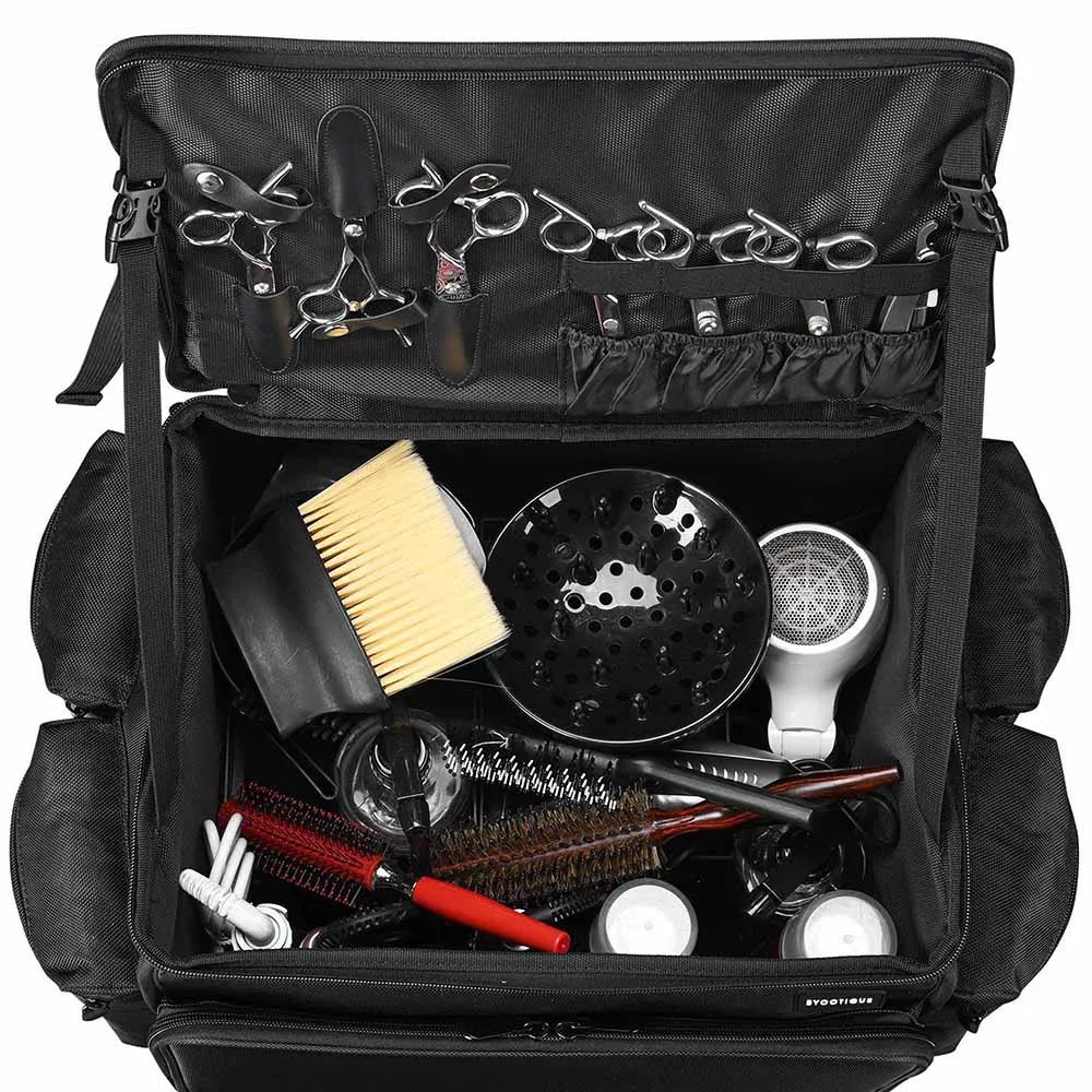 TheLAShop Rolling Hairstylist Travel Bag 1680D Nylon Tools Organizer