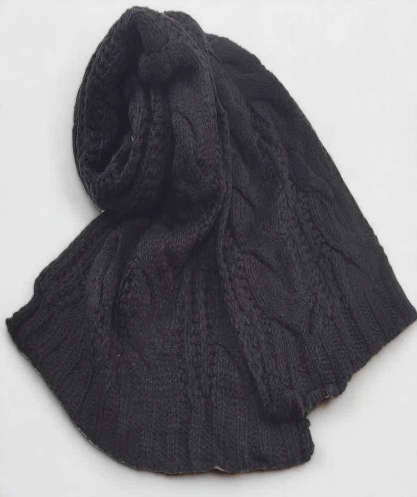 Winter Soft Thick Cable Knit Ribbed Long Scarf For Women and Men