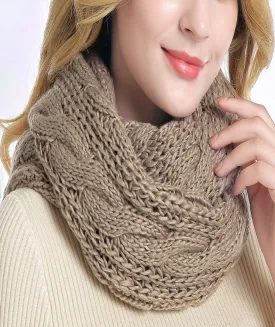 Winter Soft Thick Cable Knit Ribbed Long Scarf For Women and Men