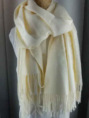 Winter White shawl.. Cashmere Blend