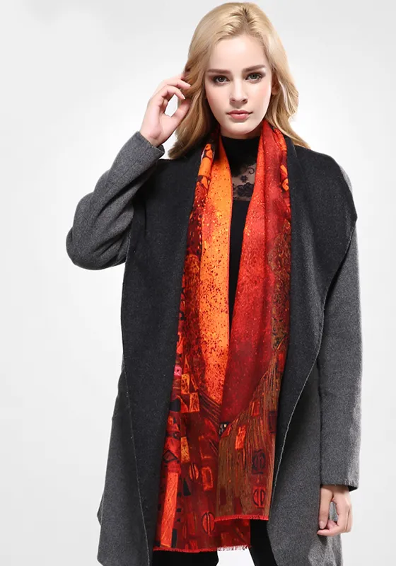 Wool Print Warm Scarf